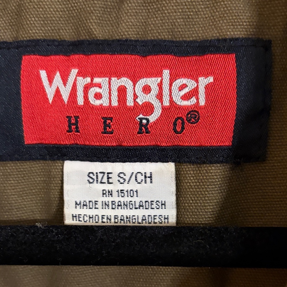 Wrangler Hero Olive Green Vest with Brown Corduroy Trim and Sherpa Lining - Picture 2 of 5